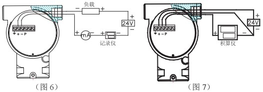 液氧流量計三線製脈衝輸出接線圖